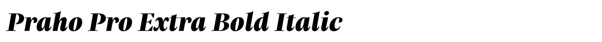 Praho Pro Extra Bold Italic image